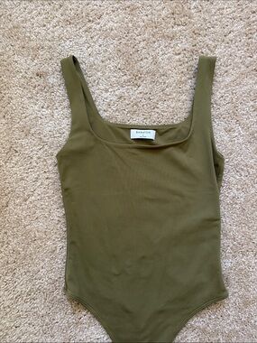 Aritzia Babaton Olive Green Women's Bodysuit
